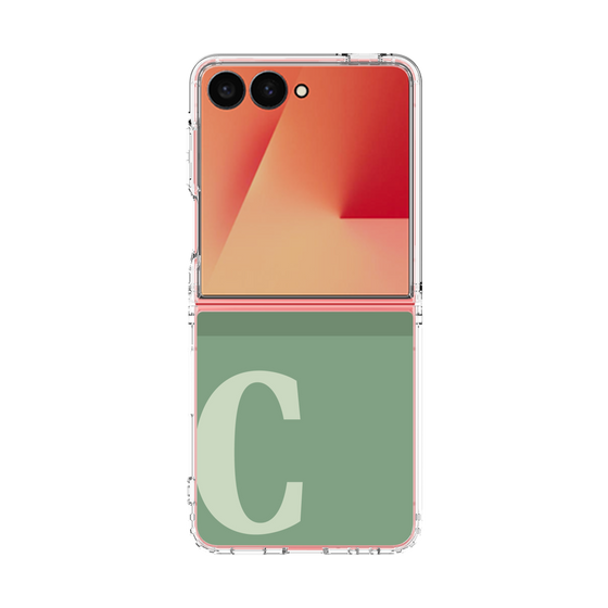 クリアケース［ オリジナル - initial two tone - C green ］