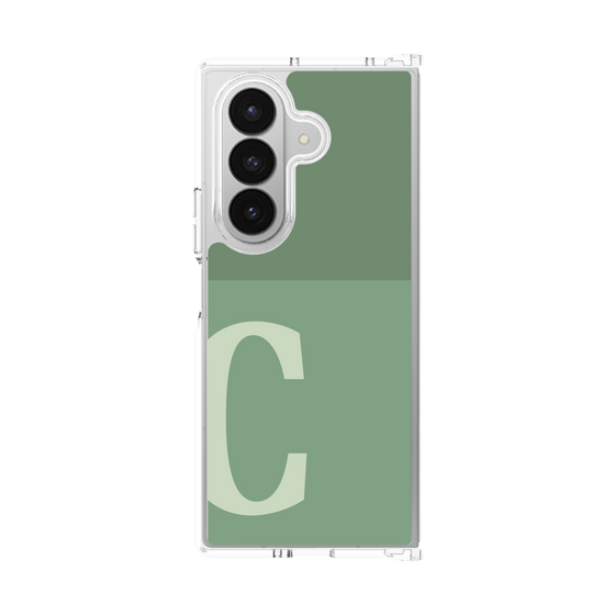 クリアケース［ オリジナル - initial two tone - C green ］