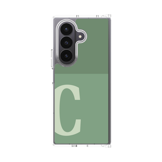 クリアケース［ オリジナル - initial two tone - C green ］