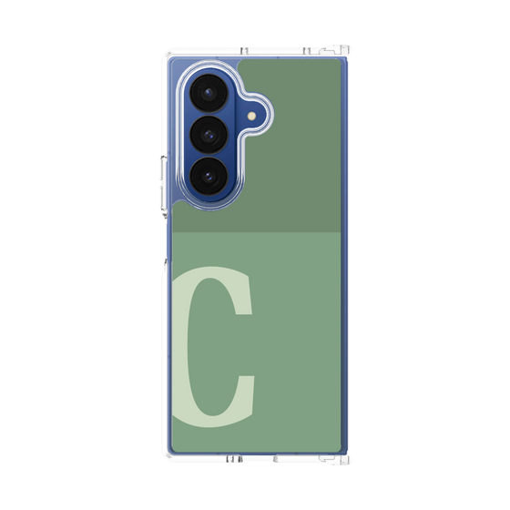 クリアケース［ オリジナル - initial two tone - C green ］