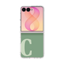 クリアケース［ オリジナル - initial two tone - C green ］