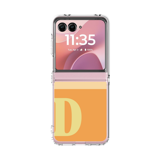 クリアケース［ オリジナル - initial two tone - D orange ］