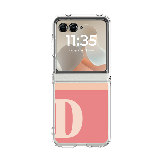 クリアケース［ オリジナル - initial two tone - D pink ］