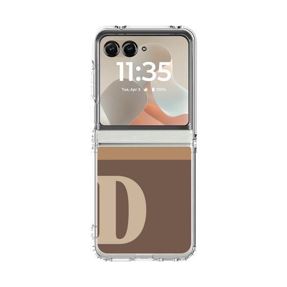 クリアケース［ オリジナル - initial two tone - D brown ］