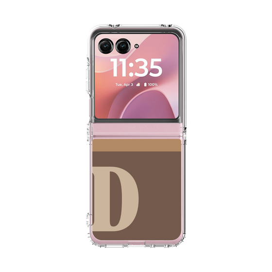 クリアケース［ オリジナル - initial two tone - D brown ］