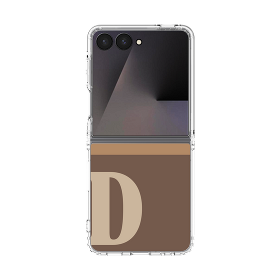 クリアケース［ オリジナル - initial two tone - D brown ］