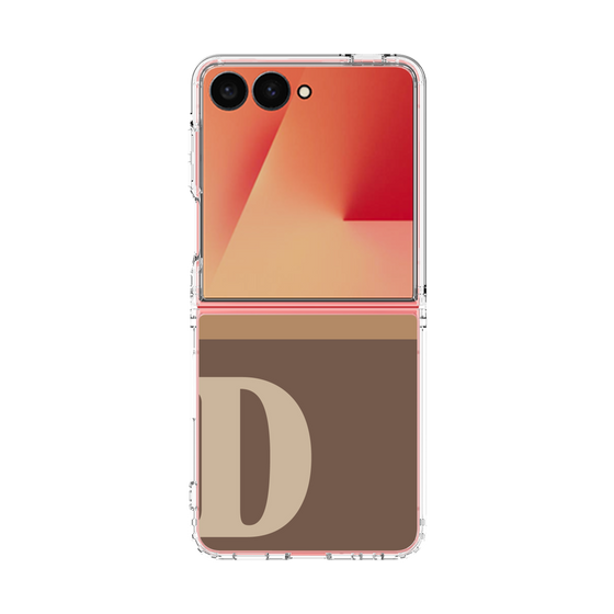クリアケース［ オリジナル - initial two tone - D brown ］