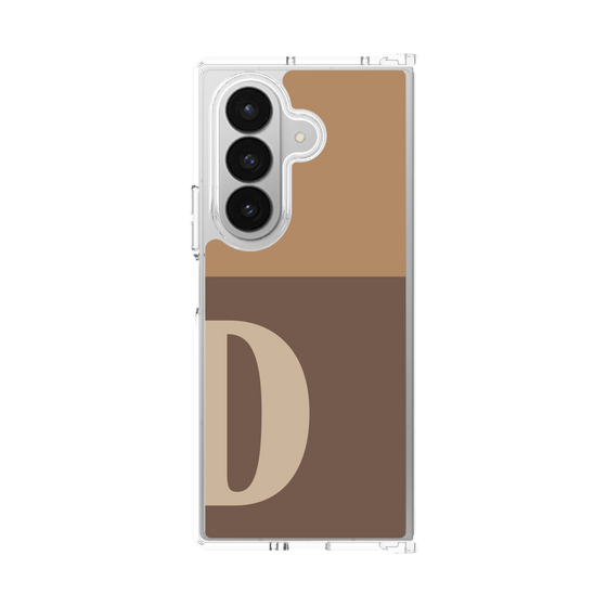 クリアケース［ オリジナル - initial two tone - D brown ］