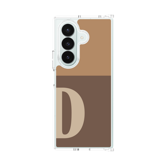クリアケース［ オリジナル - initial two tone - D brown ］