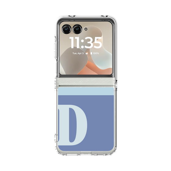 クリアケース［ オリジナル - initial two tone - D blue ］