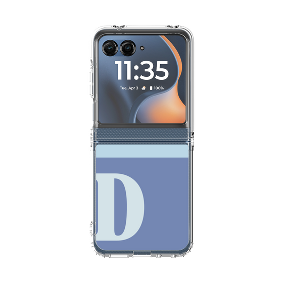 クリアケース［ オリジナル - initial two tone - D blue ］
