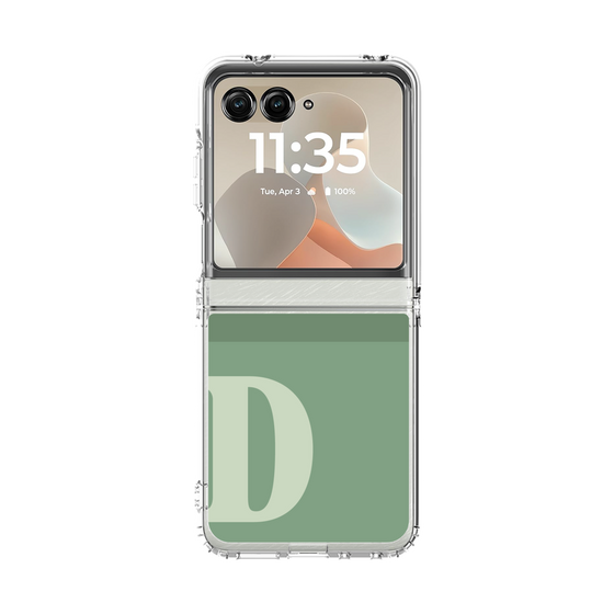 クリアケース［ オリジナル - initial two tone - D green ］