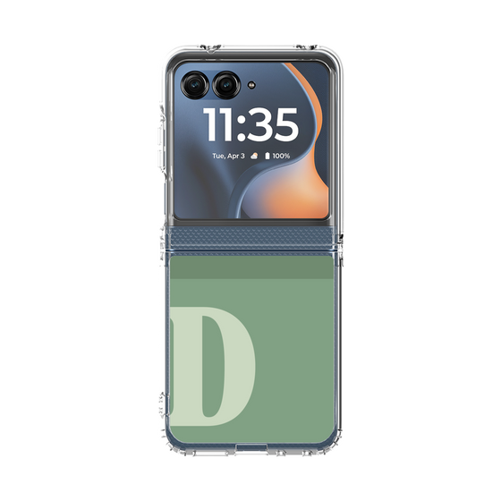 クリアケース［ オリジナル - initial two tone - D green ］