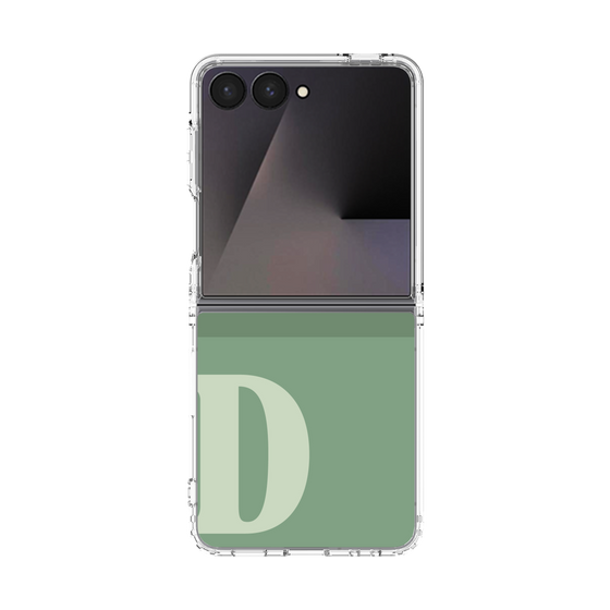 クリアケース［ オリジナル - initial two tone - D green ］