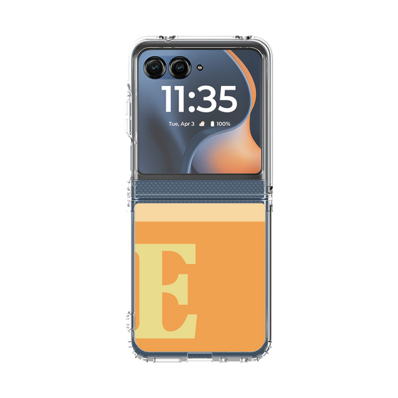 クリアケース［ オリジナル - initial two tone - E orange ］