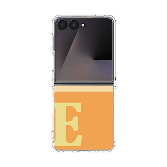 クリアケース［ オリジナル - initial two tone - E orange ］