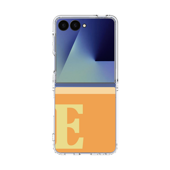 クリアケース［ オリジナル - initial two tone - E orange ］