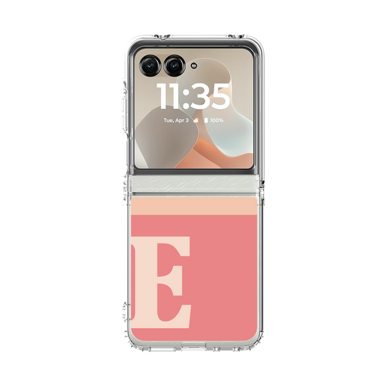 クリアケース［ オリジナル - initial two tone - E pink ］