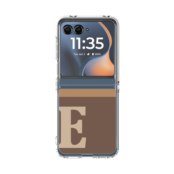 クリアケース［ オリジナル - initial two tone - E brown ］