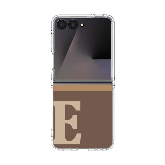 クリアケース［ オリジナル - initial two tone - E brown ］