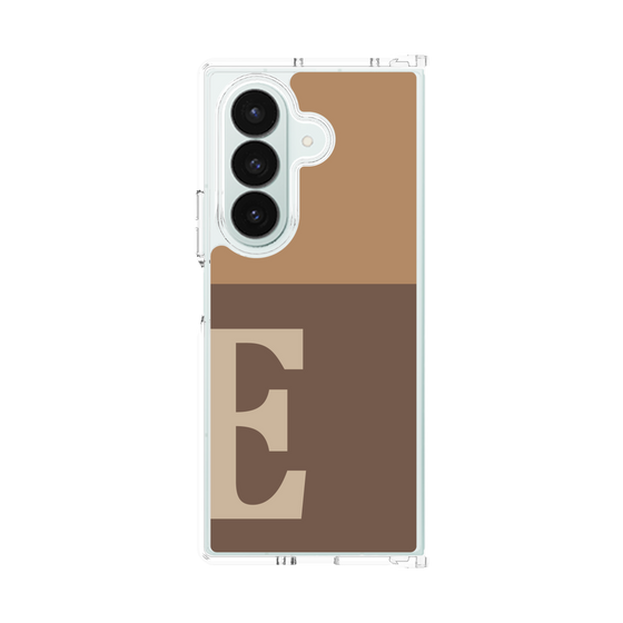 クリアケース［ オリジナル - initial two tone - E brown ］