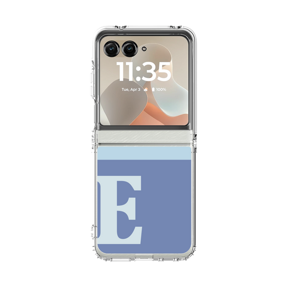 クリアケース［ オリジナル - initial two tone - E blue ］