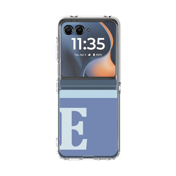 クリアケース［ オリジナル - initial two tone - E blue ］