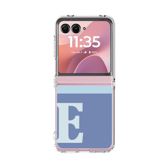 クリアケース［ オリジナル - initial two tone - E blue ］