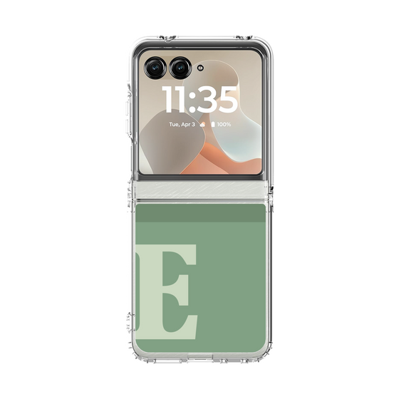 クリアケース［ オリジナル - initial two tone - E green ］