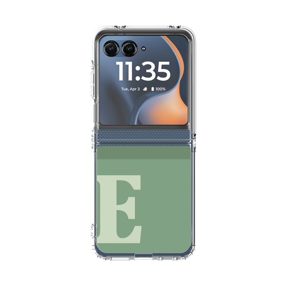 クリアケース［ オリジナル - initial two tone - E green ］