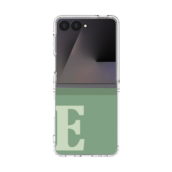 クリアケース［ オリジナル - initial two tone - E green ］