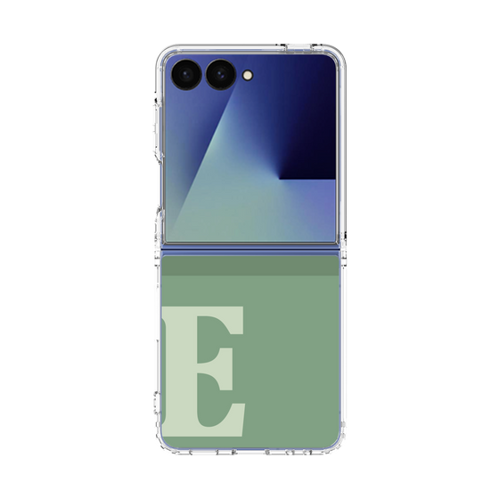 クリアケース［ オリジナル - initial two tone - E green ］