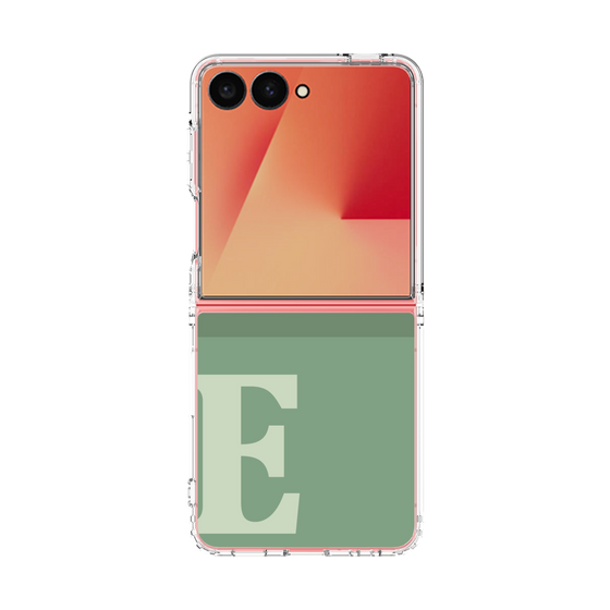 クリアケース［ オリジナル - initial two tone - E green ］