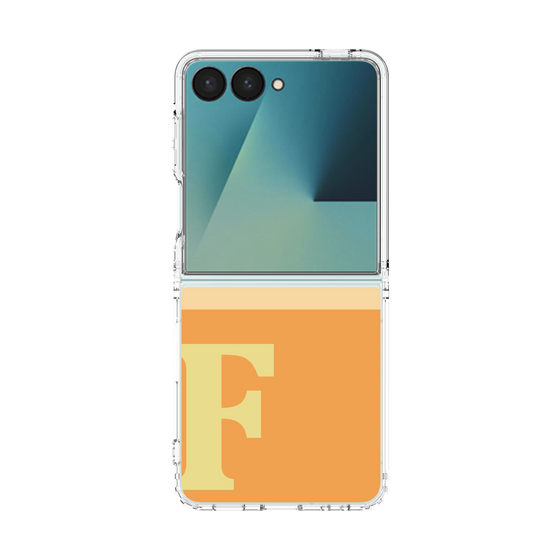 クリアケース［ オリジナル - initial two tone - F orange ］