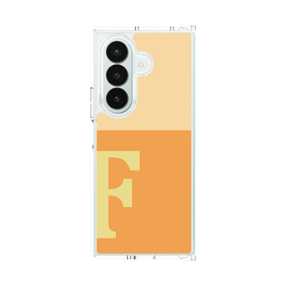 クリアケース［ オリジナル - initial two tone - F orange ］