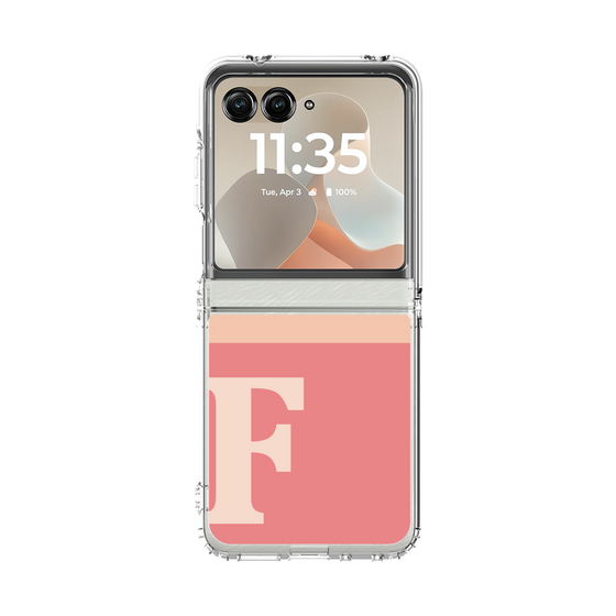 クリアケース［ オリジナル - initial two tone - F pink ］