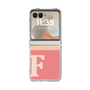 クリアケース［ オリジナル - initial two tone - F pink ］