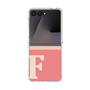 クリアケース［ オリジナル - initial two tone - F pink ］