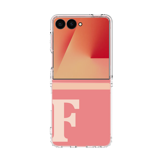 クリアケース［ オリジナル - initial two tone - F pink ］