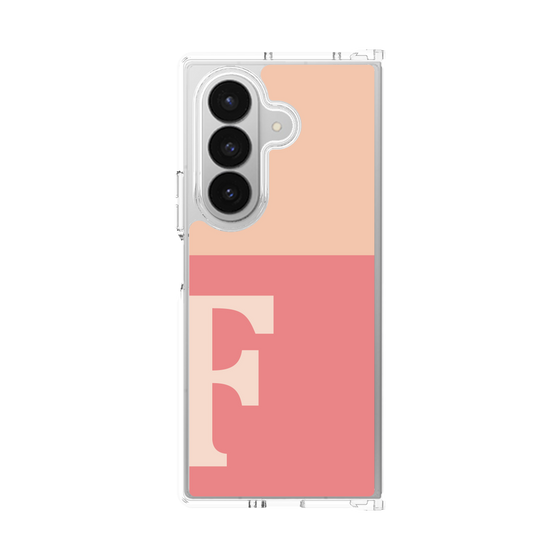 クリアケース［ オリジナル - initial two tone - F pink ］