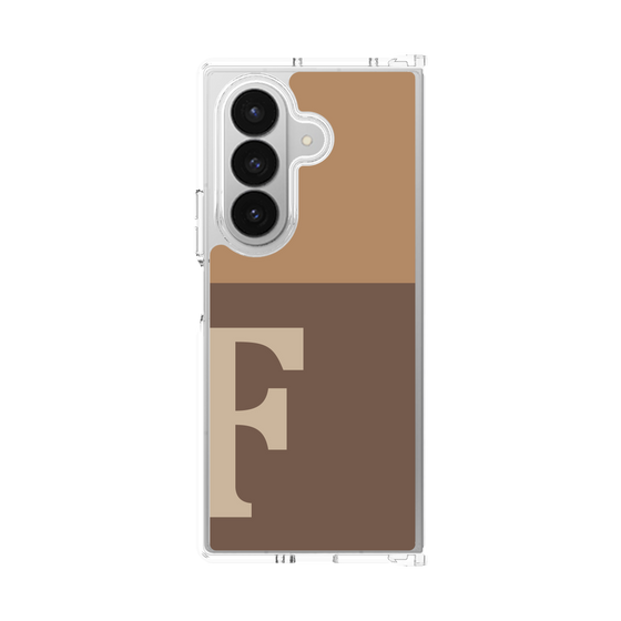 クリアケース［ オリジナル - initial two tone - F brown ］