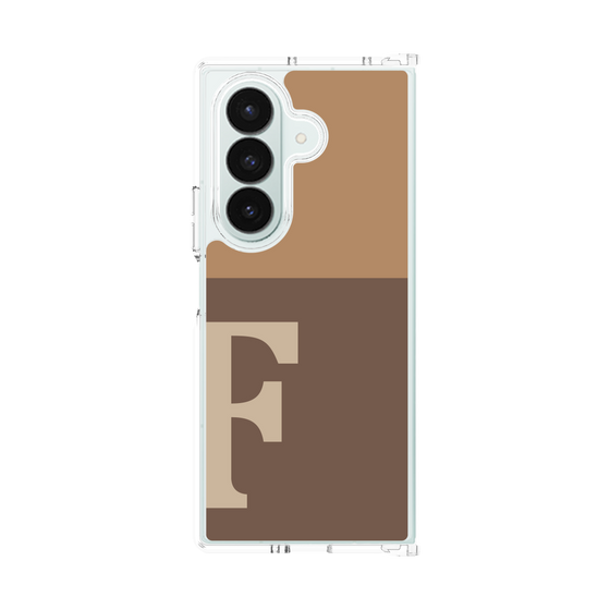クリアケース［ オリジナル - initial two tone - F brown ］
