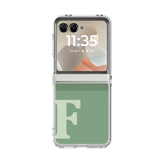 クリアケース［ オリジナル - initial two tone - F green ］