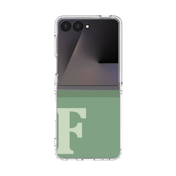 クリアケース［ オリジナル - initial two tone - F green ］