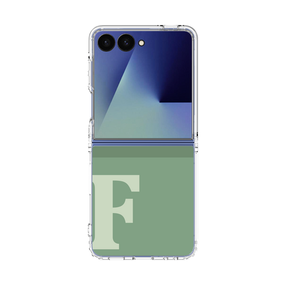 クリアケース［ オリジナル - initial two tone - F green ］