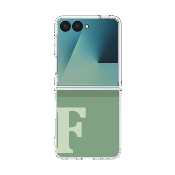 クリアケース［ オリジナル - initial two tone - F green ］