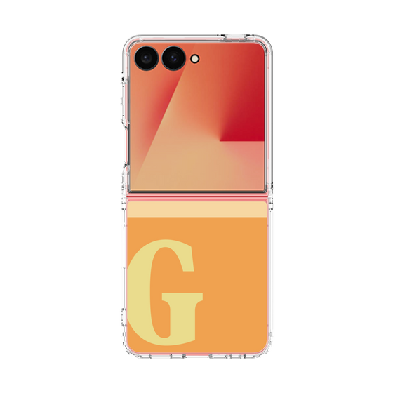 クリアケース［ オリジナル - initial two tone - G orange ］