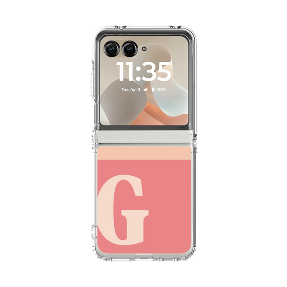 クリアケース［ オリジナル - initial two tone - G pink ］