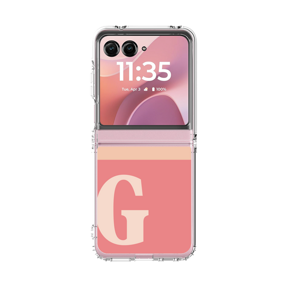 クリアケース［ オリジナル - initial two tone - G pink ］