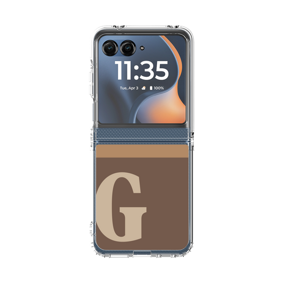 クリアケース［ オリジナル - initial two tone - G brown ］